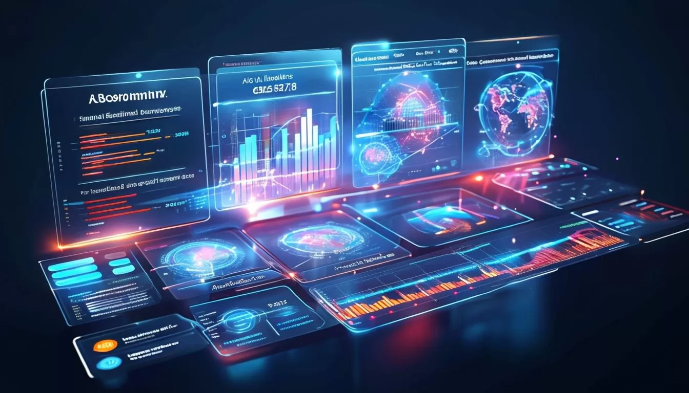 Futuristic Interface Showcasing AI-Driven Financial Insights